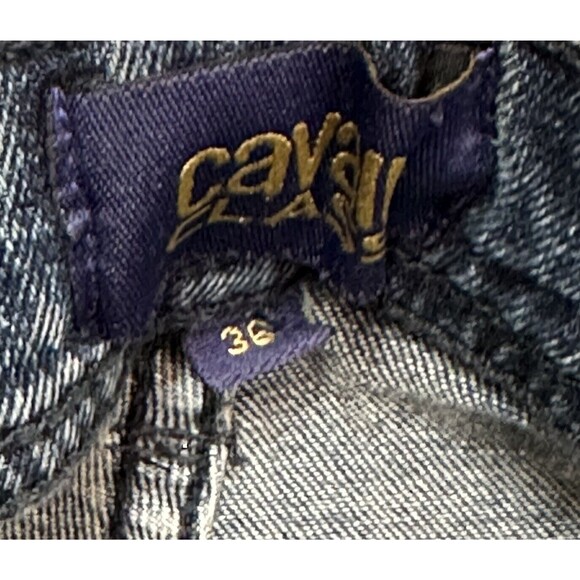 NWT Cavalli Class Denim Jeans Regular Straight Distressed Cotton Men’s Size W36 - Picture 5 of 12